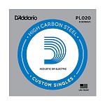 :D'Addario PL020 Plain Steel    , , .020***